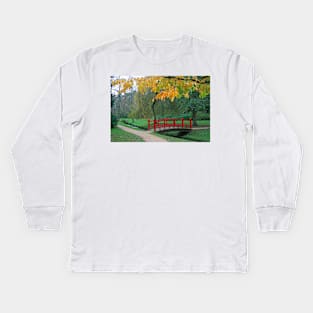 Red Bridge, Bournemouth Gardens Kids Long Sleeve T-Shirt